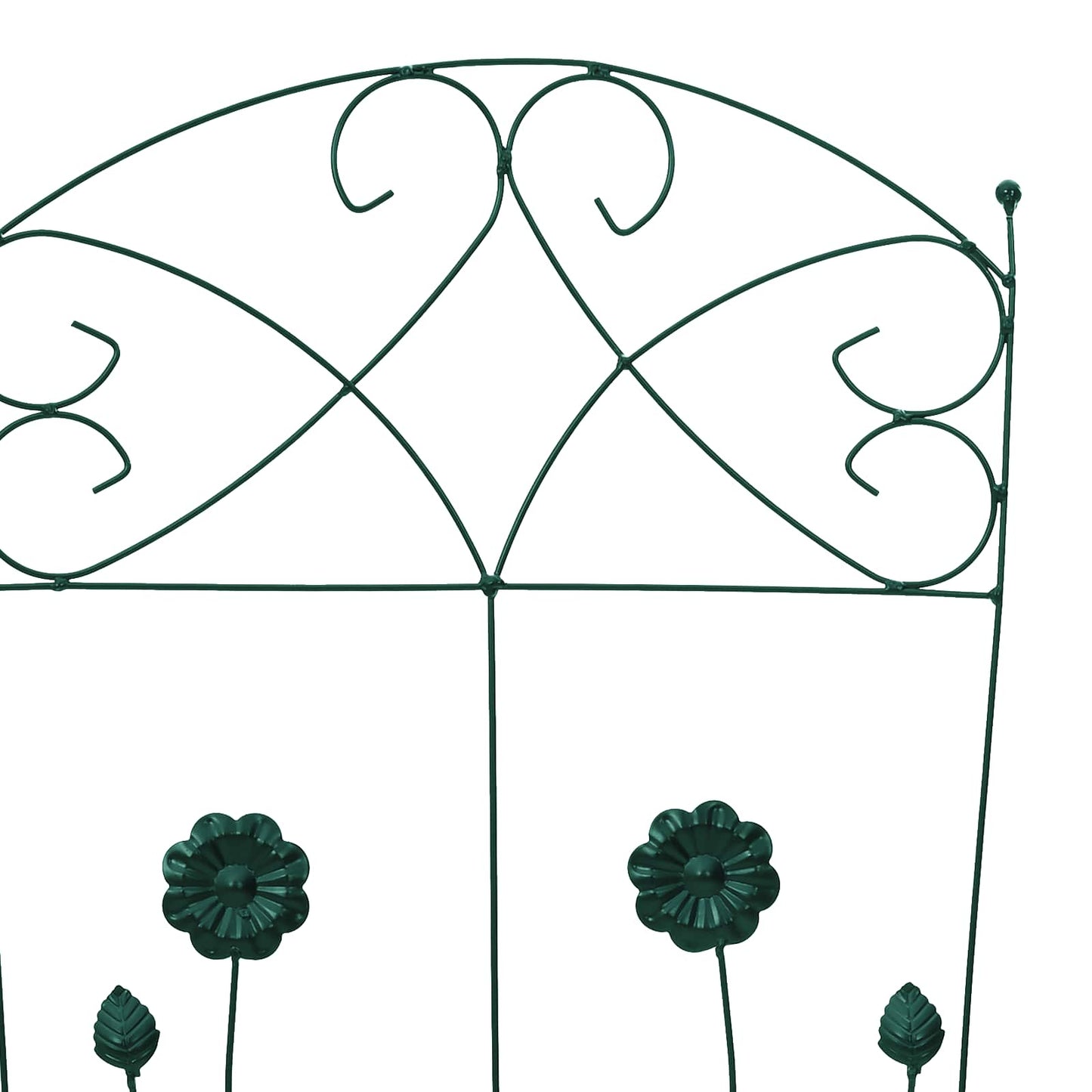 vidaXL Garden Fence 3 pcs Green 110.5 x 42.5 cm Steel