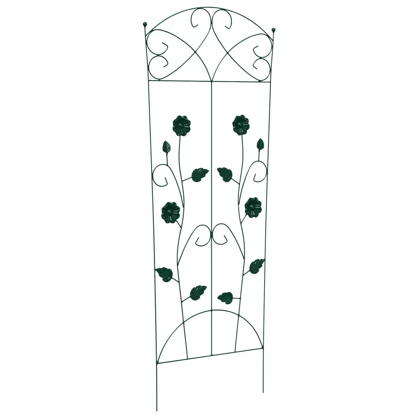 vidaXL Garden Fence 3 pcs Green 110.5 x 42.5 cm Steel