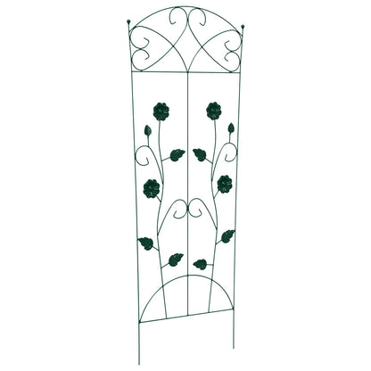 vidaXL Garden Fence 3 pcs Green 110.5 x 42.5 cm Steel