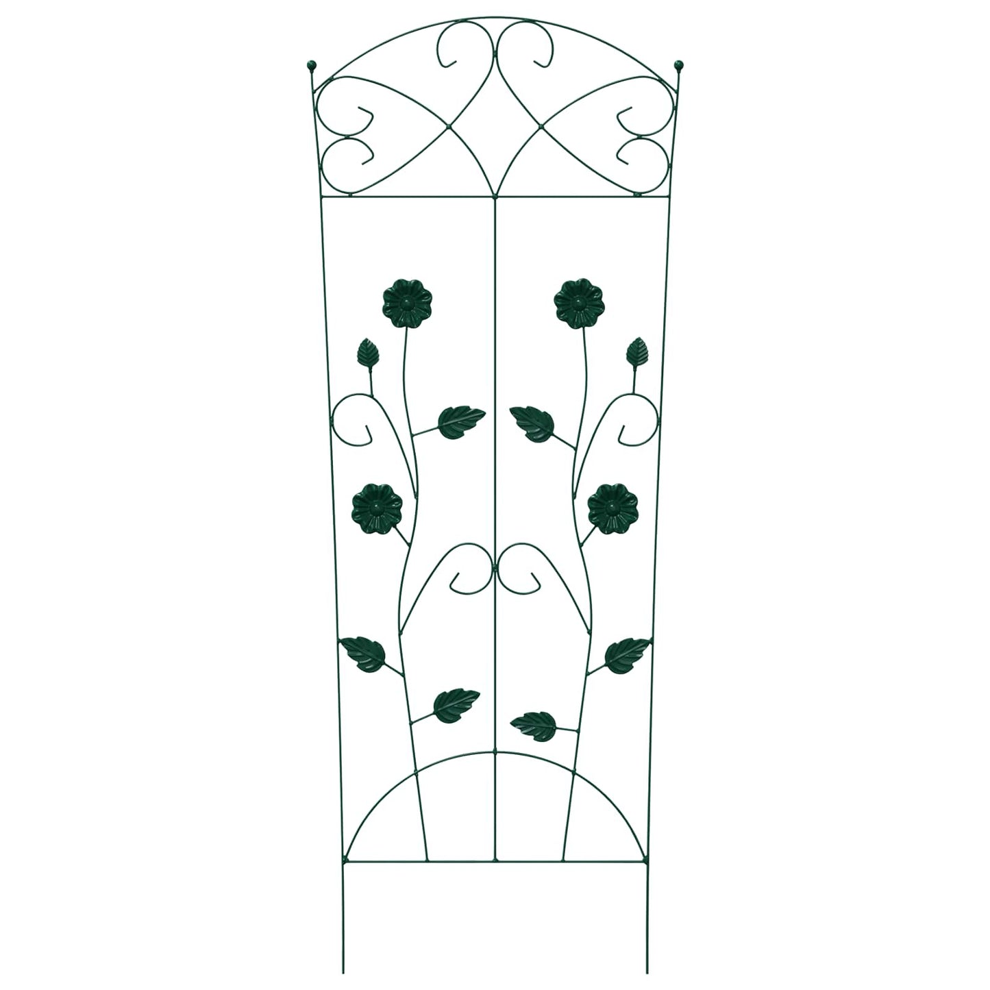 vidaXL Garden Fence 3 pcs Green 110.5 x 42.5 cm Steel