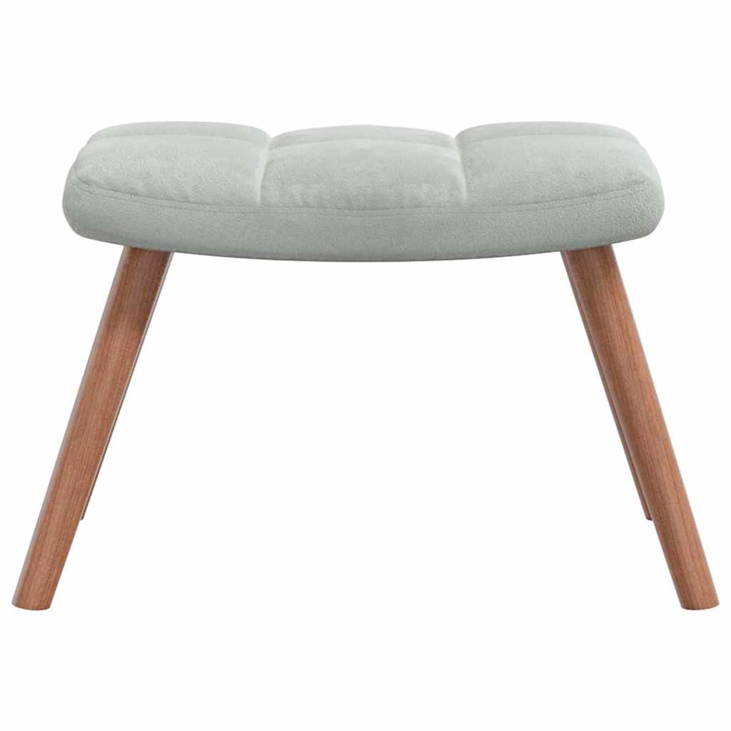 vidaXL Relaxing Chair 2 pcs Light Grey Velvet