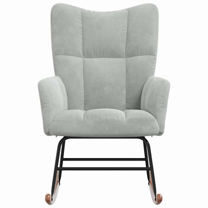vidaXL Rocking Chair Light Grey 78 x 61 x 98 cm Velvet