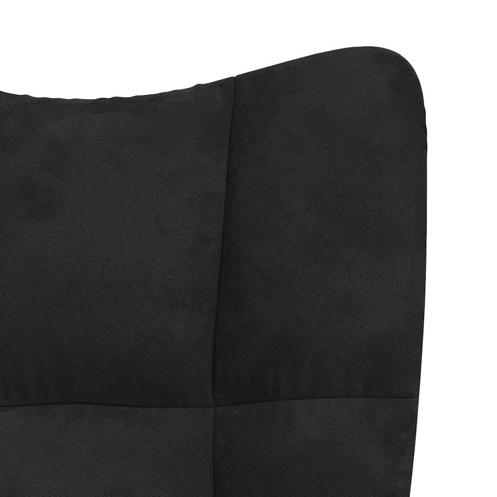 vidaXL Rocking Chair Black 78 x 61 x 98 cm Velvet