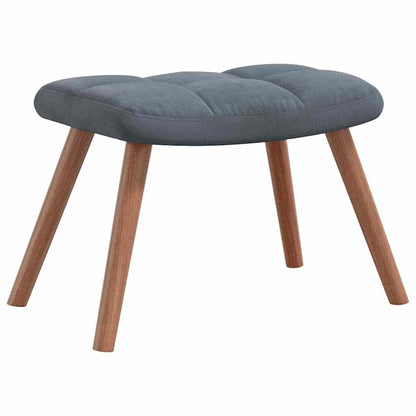 vidaXL Rocking Chair with Footstool Dark Grey Velvet