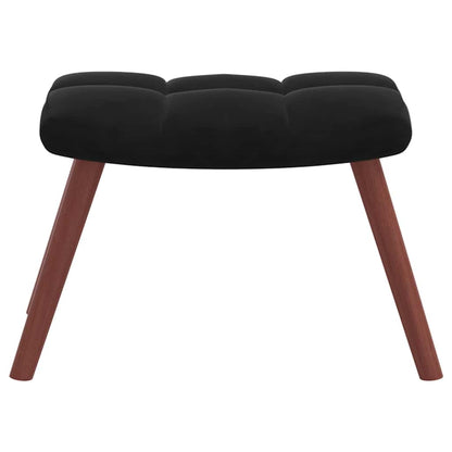 vidaXL Rocking Chair with Footstool Black Velvet