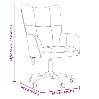 vidaXL Relaxing Chair with Wheel Dark Grey 69 x 61.5 x 102 cm Velvet