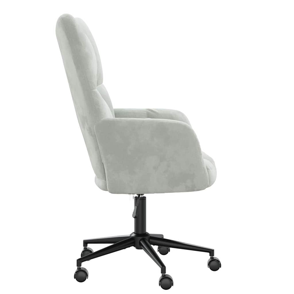vidaXL Relaxing Chair with Wheels Light Grey Velvet