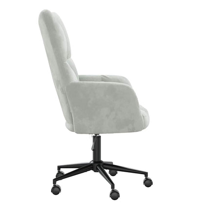 vidaXL Relaxing Chair with Wheels Light Grey Velvet