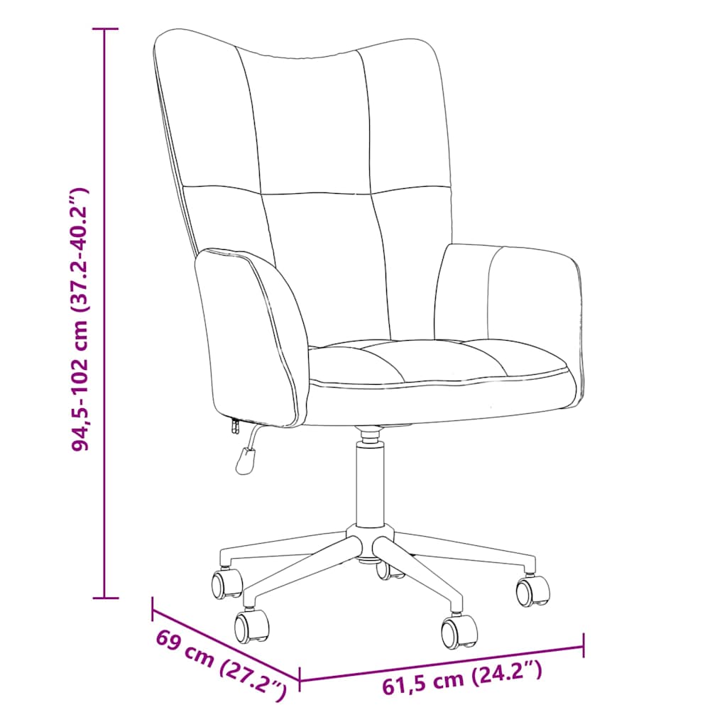 vidaXL Relaxing Chair with Wheels Light Grey Velvet