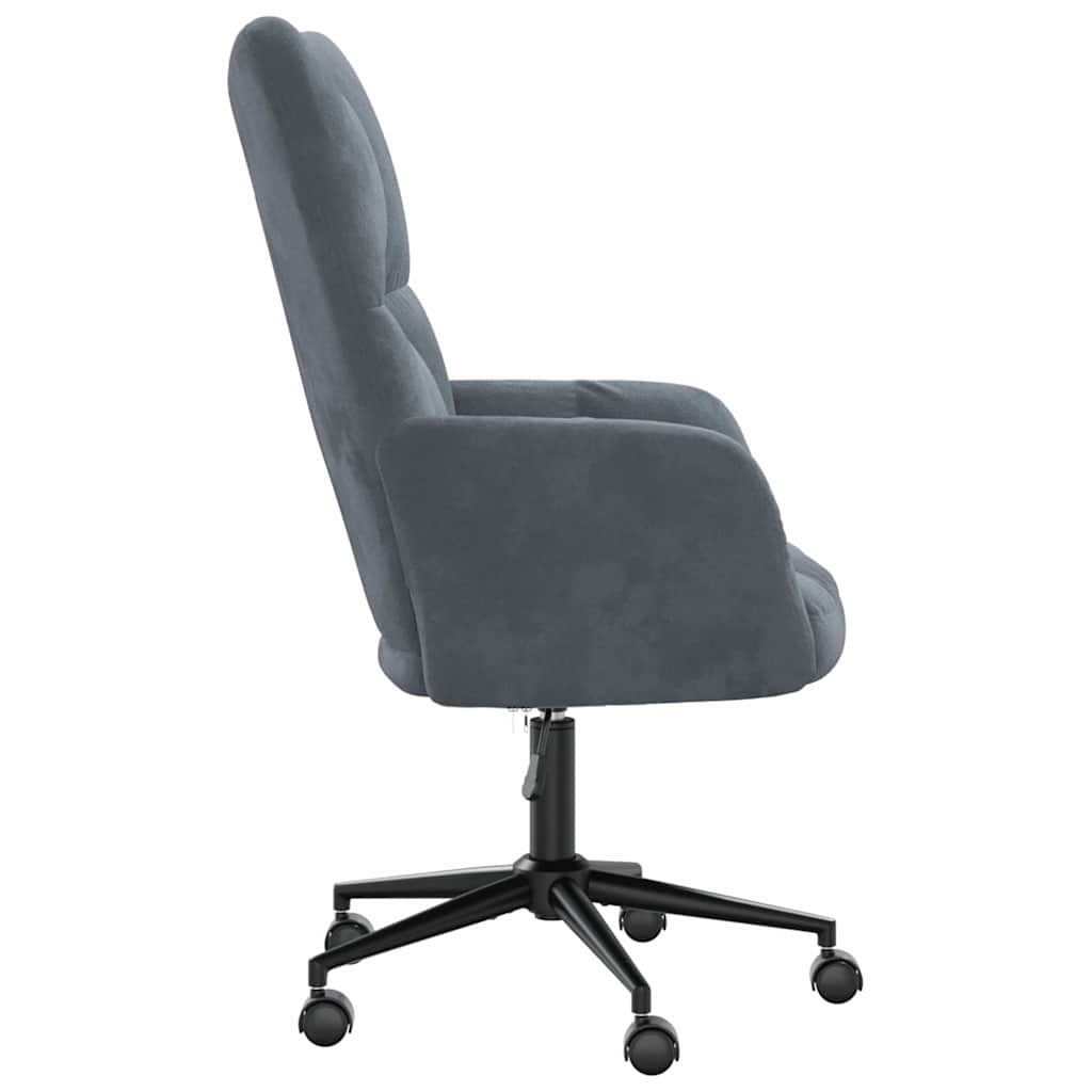 vidaXL Relaxing Chair with Wheels Dark Grey Velvet