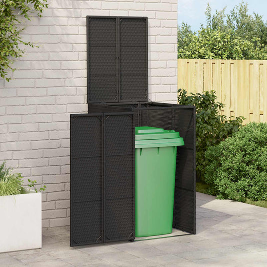 vidaXL Box Garbage Bin Box Black 65 x 80 x 115 cm Polyethylene