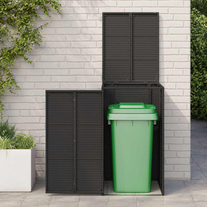 vidaXL Box Garbage Bin Box Black 65 x 80 x 115 cm Polyethylene
