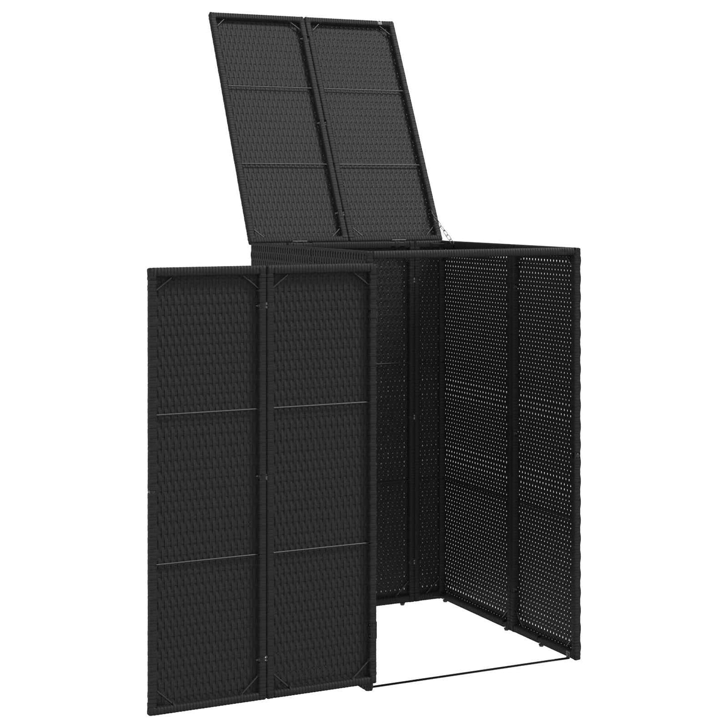 vidaXL Box Garbage Bin Box Black 65 x 80 x 115 cm Polyethylene