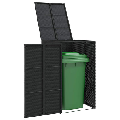 vidaXL Box Garbage Bin Box Black 65 x 80 x 115 cm Polyethylene
