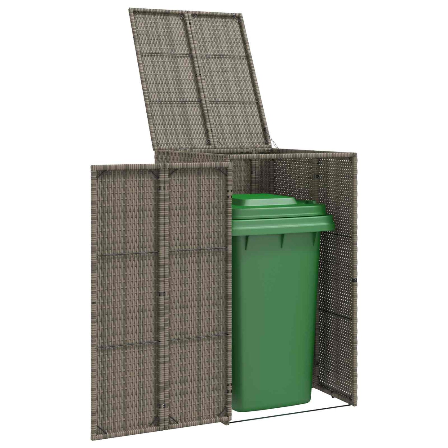 vidaXL Box Garbage Bin Box Grey 65 x 80 x 115 cm Polyethylene