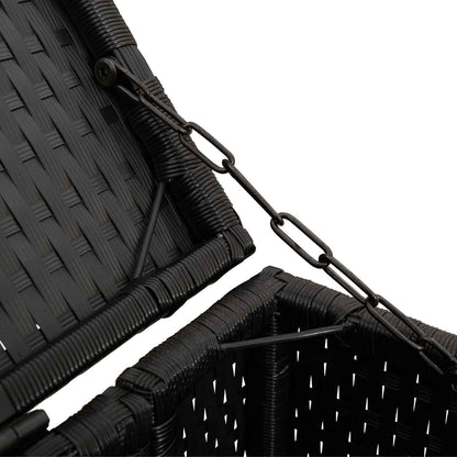vidaXL Box Garbage Bin Box 2 pcs Black 130 x 80 x 115 cm Polyethylene