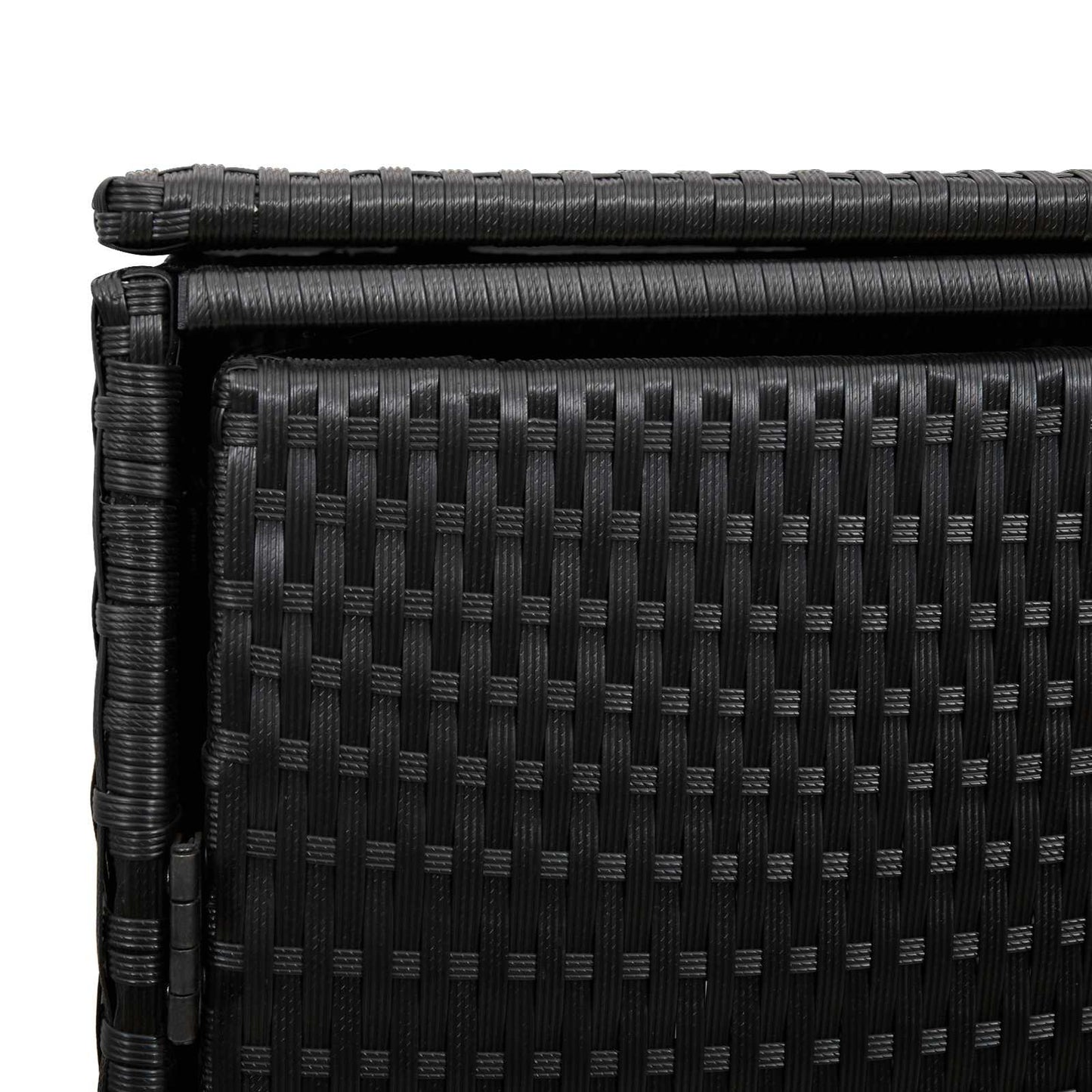 vidaXL Box Garbage Bin Box 2 pcs Black 130 x 80 x 115 cm Polyethylene