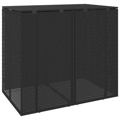 vidaXL Box Garbage Bin Box 2 pcs Black 130 x 80 x 115 cm Polyethylene