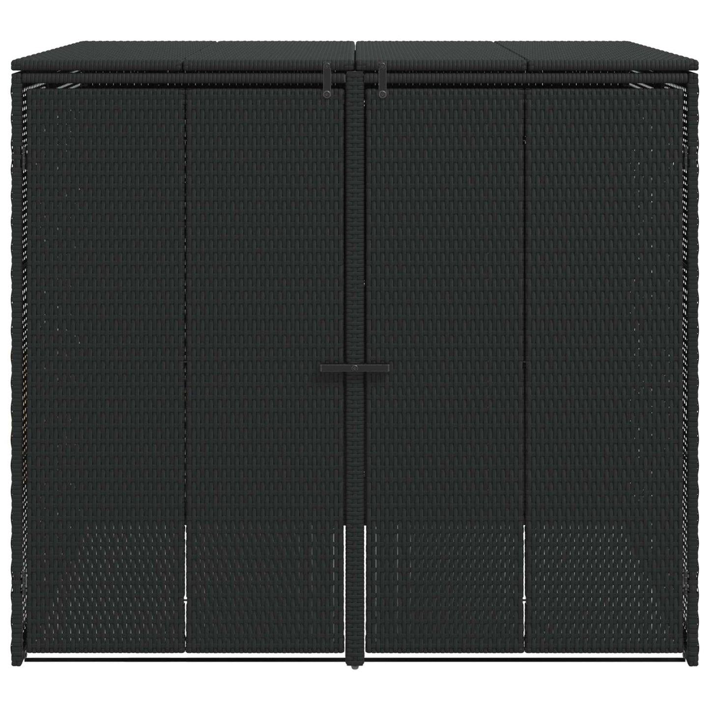 vidaXL Box Garbage Bin Box 2 pcs Black 130 x 80 x 115 cm Polyethylene