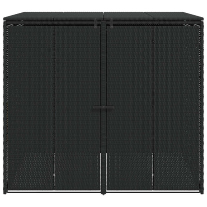 vidaXL Box Garbage Bin Box 2 pcs Black 130 x 80 x 115 cm Polyethylene