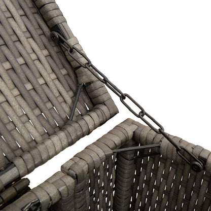 vidaXL Box Garbage Bin Box 2 pcs Grey 130 x 80 x 115 cm Polyethylene