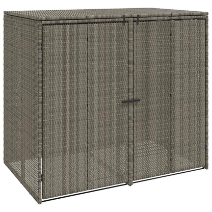 vidaXL Box Garbage Bin Box 2 pcs Grey 130 x 80 x 115 cm Polyethylene