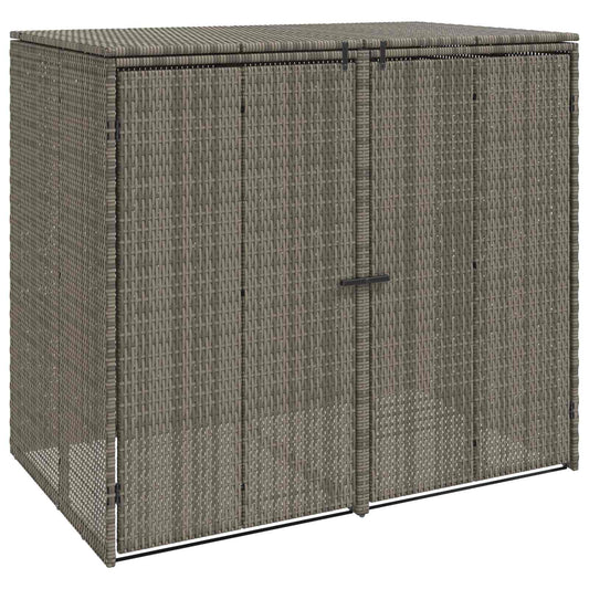 vidaXL Box Garbage Bin Box 2 pcs Grey 130 x 80 x 115 cm Polyethylene
