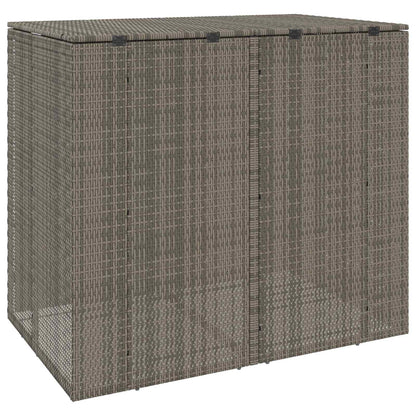 vidaXL Box Garbage Bin Box 2 pcs Grey 130 x 80 x 115 cm Polyethylene