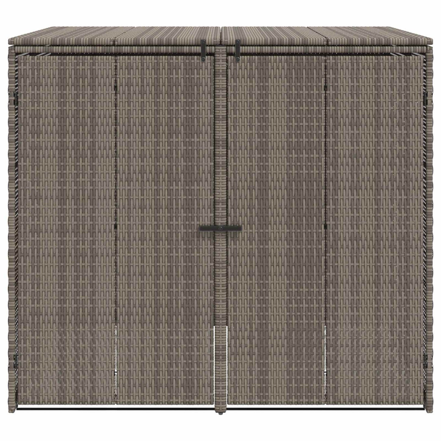 vidaXL Box Garbage Bin Box 2 pcs Grey 130 x 80 x 115 cm Polyethylene