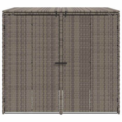 vidaXL Box Garbage Bin Box 2 pcs Grey 130 x 80 x 115 cm Polyethylene