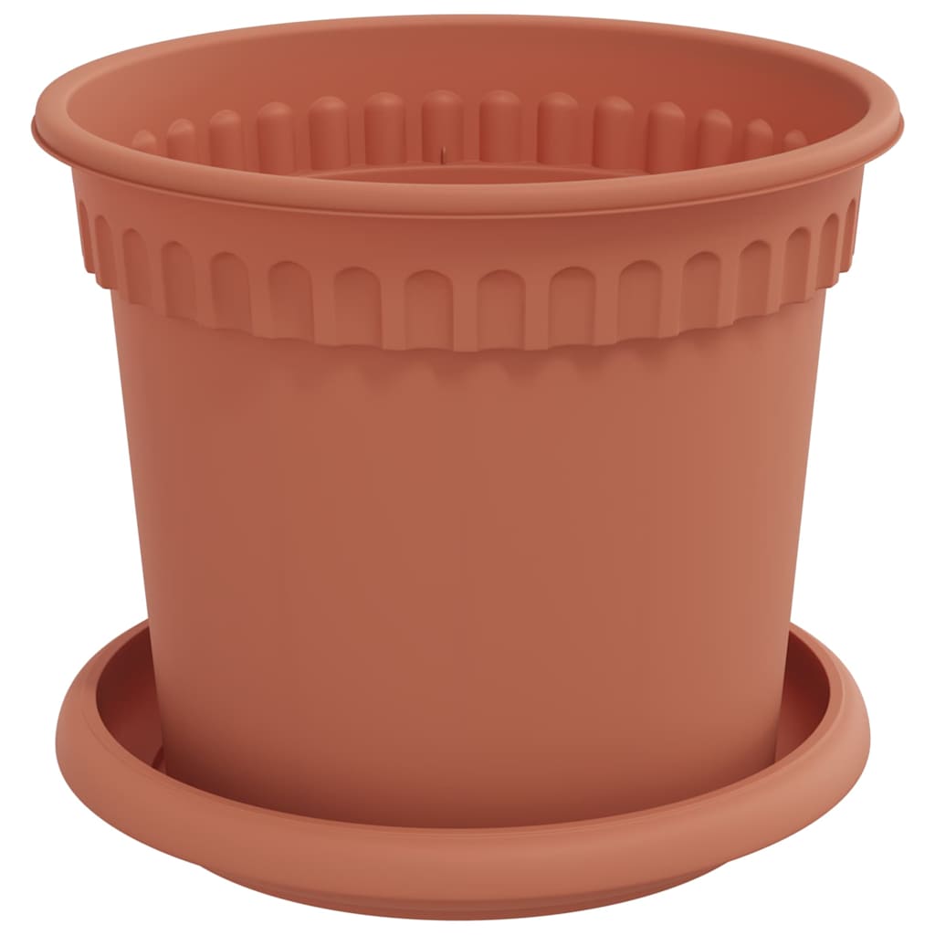 vidaXL Plant Pots 24 pcs Brick Red Ø 15 x 12 cm Plastic