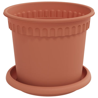 vidaXL Plant Pots 24 pcs Brick Red Ø 15 x 12 cm Plastic