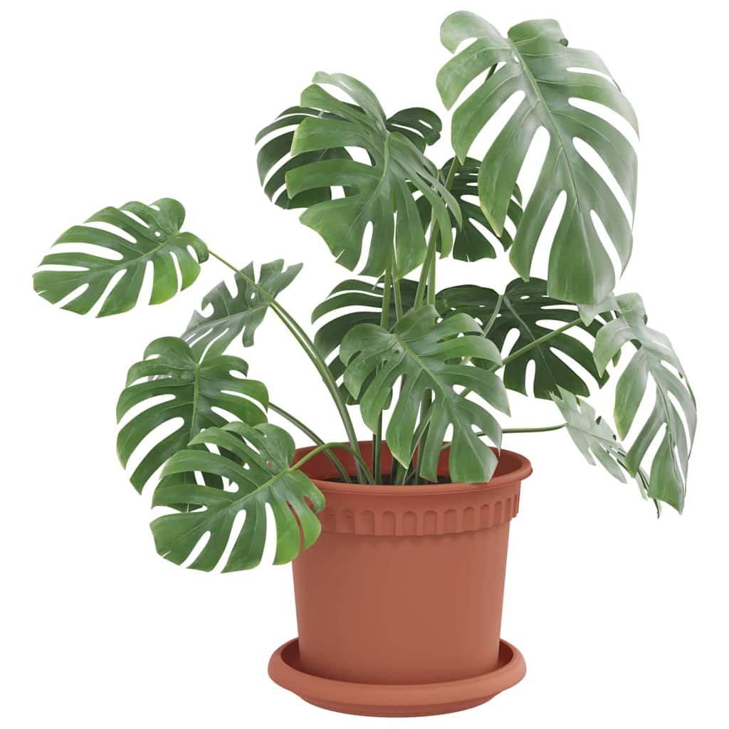 vidaXL Plant Pots 24 pcs Brick Red Ø 15 x 12 cm Plastic