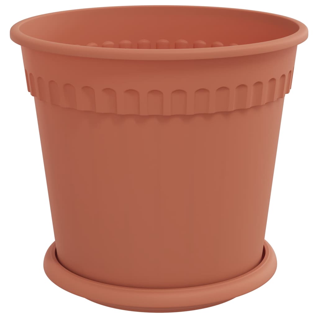 vidaXL Plant Pots 24 pcs Brick Red Ø 19 x 16 cm Plastic