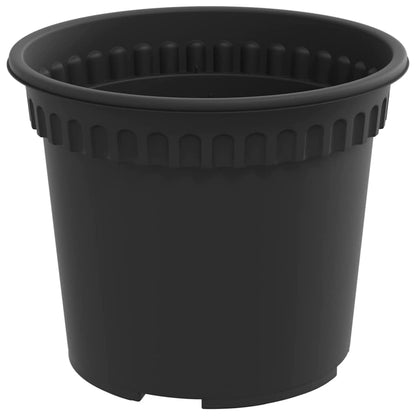 vidaXL Plant Pots 24 pcs Black Ø 12.5 x 10 cm Plastic