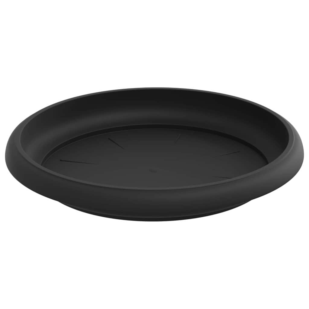 vidaXL Plant Pots 24 pcs Black Ø 12.5 x 10 cm Plastic