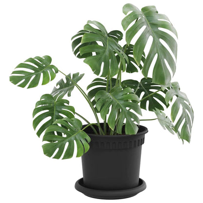 vidaXL Plant Pots 24 pcs Black Ø 15 x 12 cm Plastic