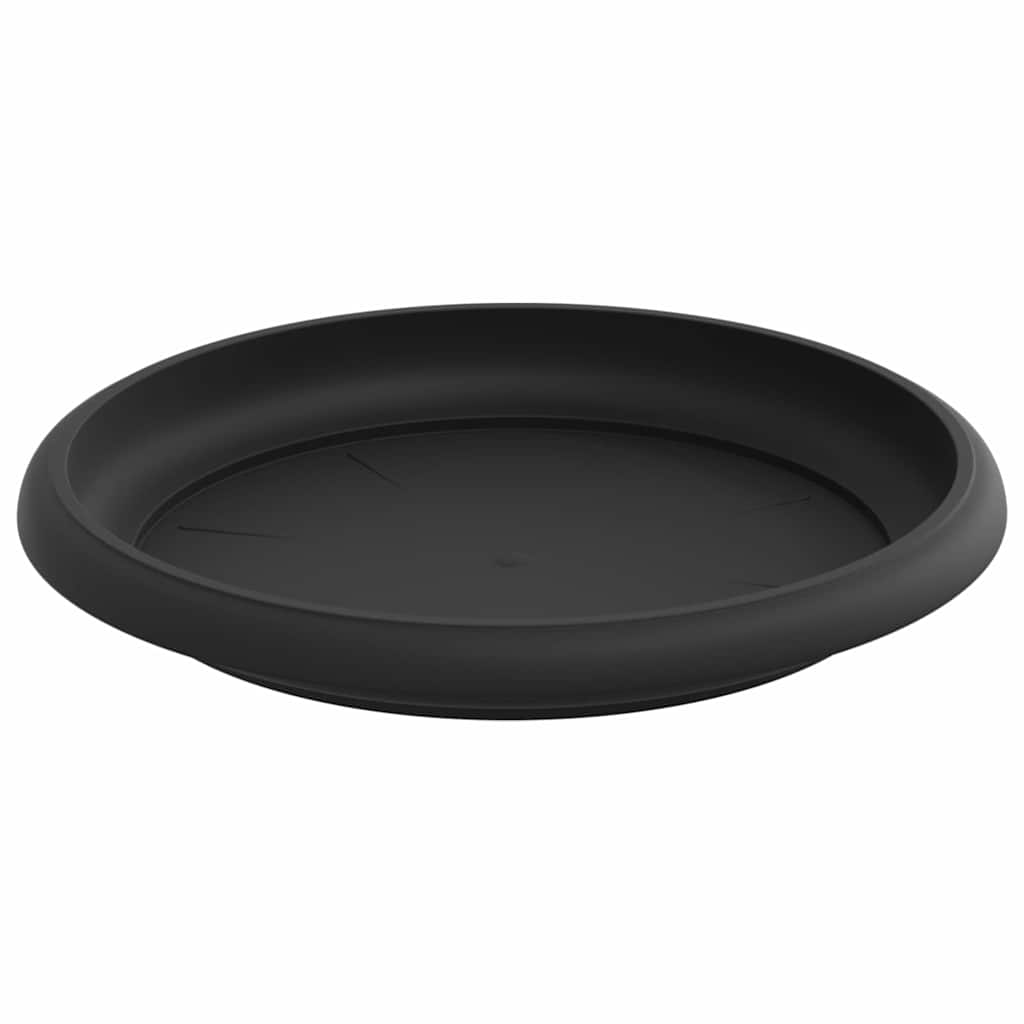 vidaXL Plant Pots 24 pcs Black Ø 19 x 16 cm Plastic