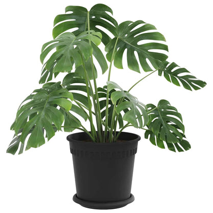 vidaXL Plant Pots 24 pcs Black Ø 19 x 16 cm Plastic