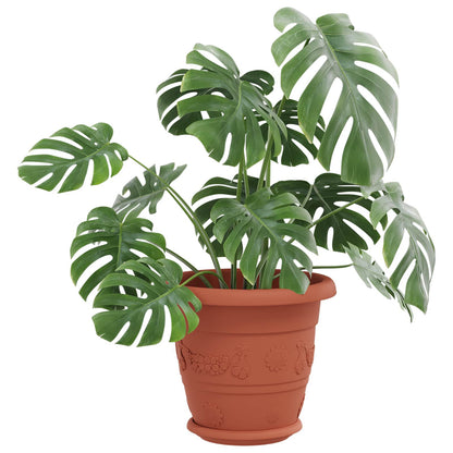 vidaXL Plant Pots 6 pcs Brick Red Ø 22 x 18 cm Plastic