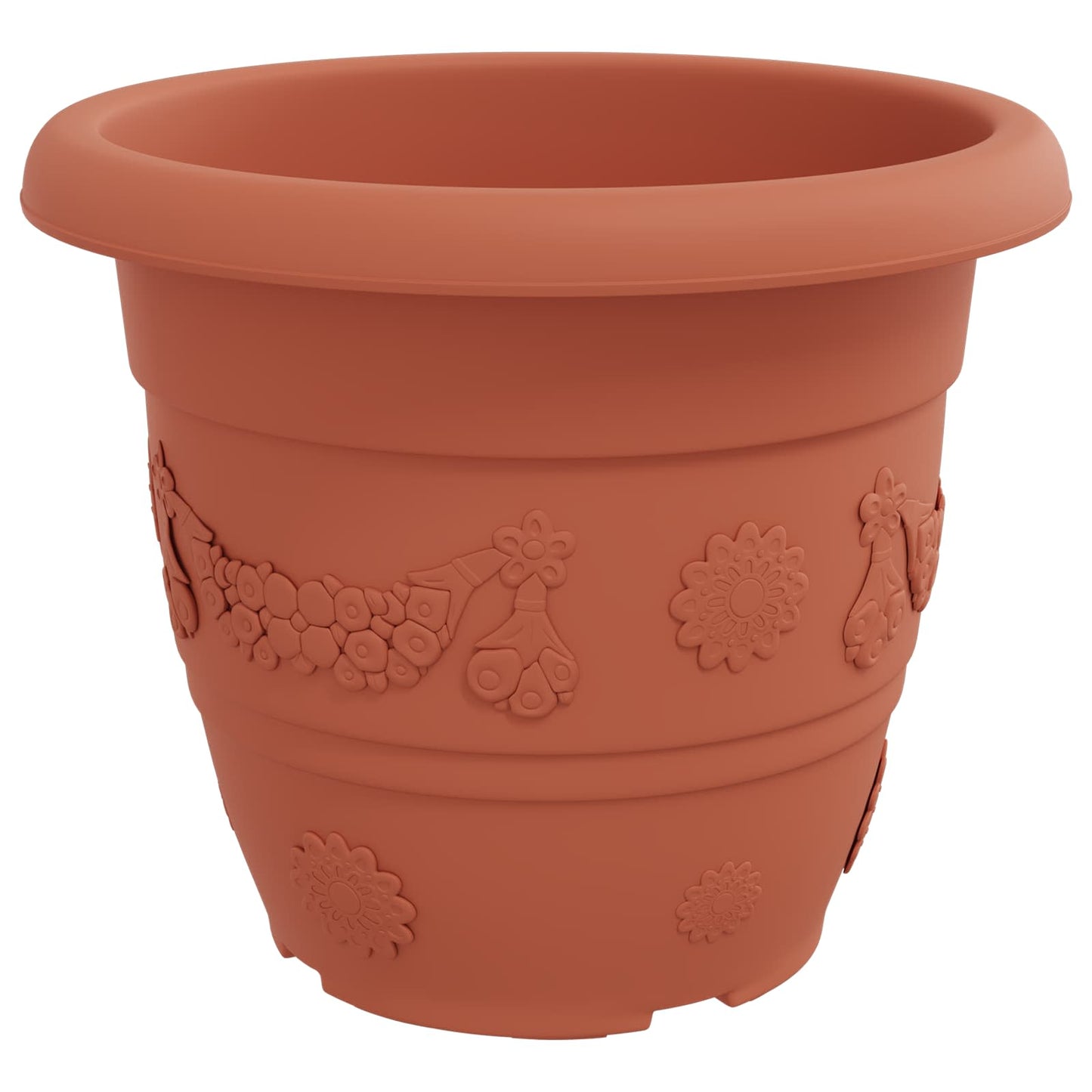 vidaXL Plant Pots 6 pcs Brick Red Ø 34 x 28 cm Plastic