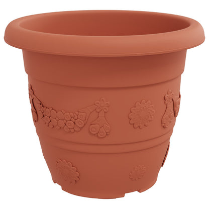 vidaXL Plant Pots 6 pcs Brick Red Ø 34 x 28 cm Plastic