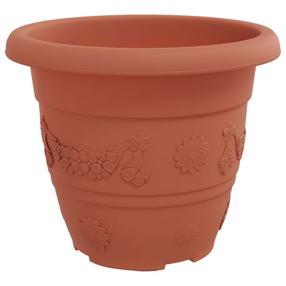 vidaXL Plant Pots 24 pcs Brick Red Ø 22 x 18 cm Plastic