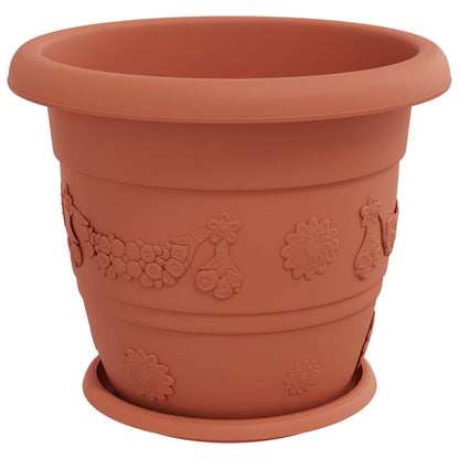 vidaXL Plant Pots 24 pcs Brick Red Ø 34 x 28 cm Plastic