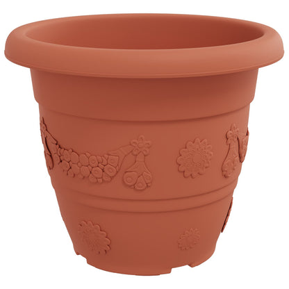 vidaXL Plant Pots 24 pcs Brick Red Ø 39 x 32 cm Plastic