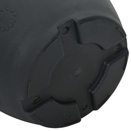 vidaXL Plant Pots 24 pcs Black Ø 26 x 21.5 cm Plastic