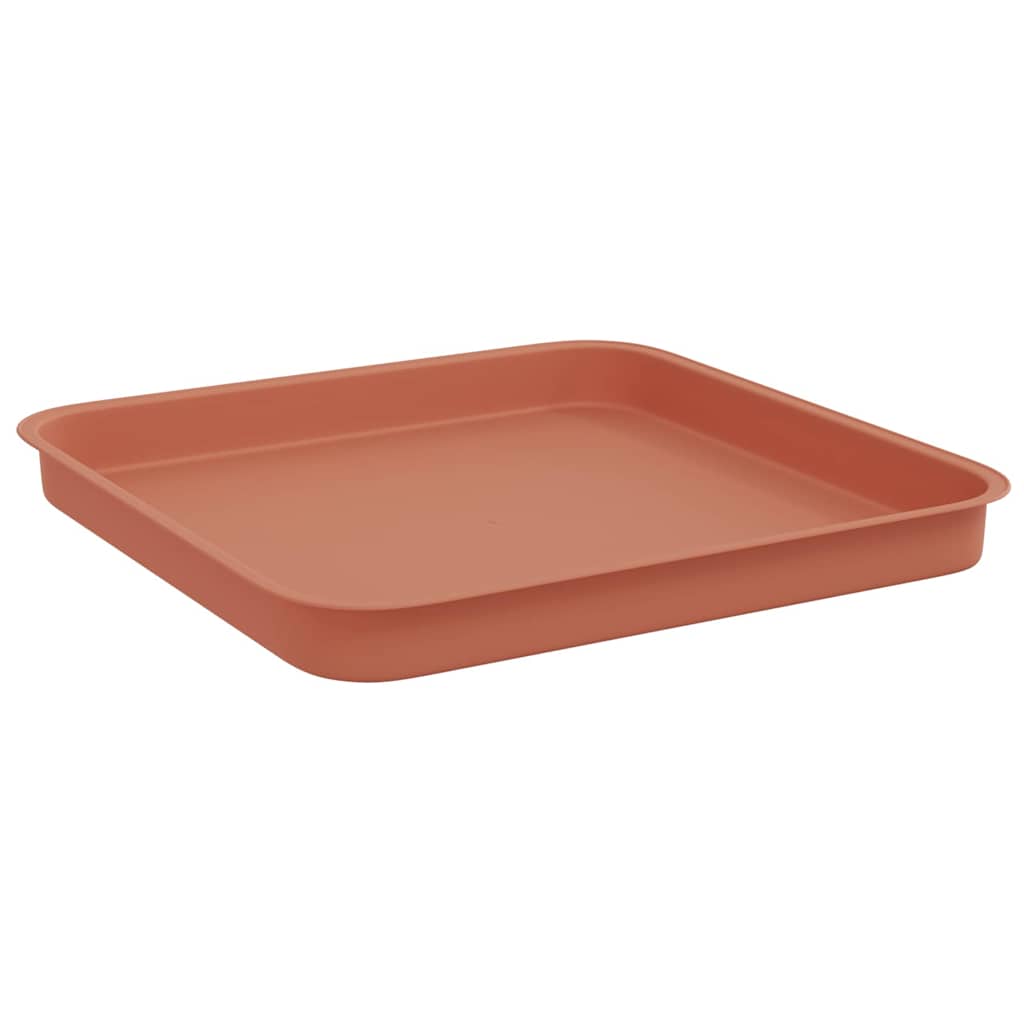 vidaXL Plant Pots 6 pcs Brick Red 28.5 x 28.5 x 22 cm Plastic