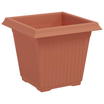 vidaXL Plant Pots 24 pcs Brick Red 16 x 16 x 14 cm Plastic