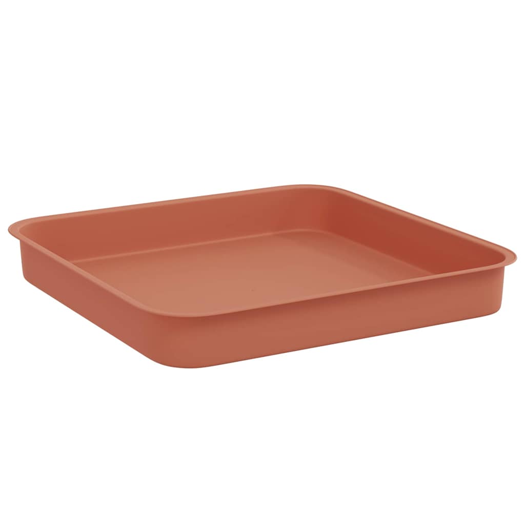 vidaXL Plant Pots 24 pcs Brick Red 16 x 16 x 14 cm Plastic