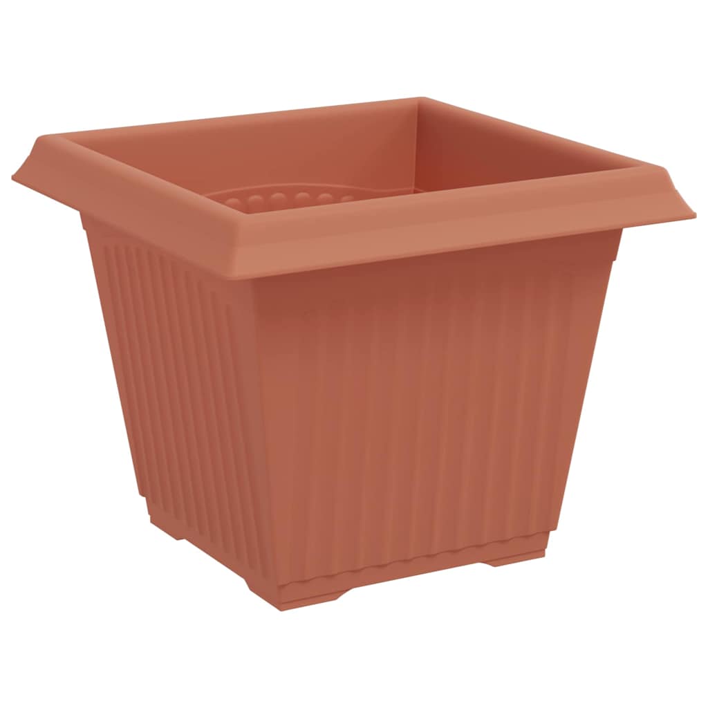 vidaXL Plant Pots 24 pcs Brick Red 20 x 20 x 16 cm Plastic